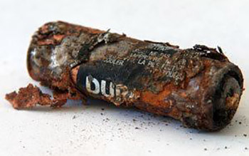 Care for a flashlight: Corroded battery